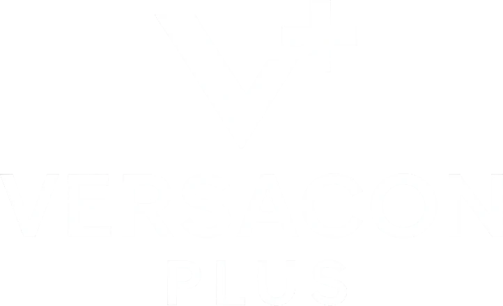 Versacon Plus logo inverted
